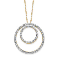 14k Diamond Fascination Dia. Dust/Accent Double Circle Necklace