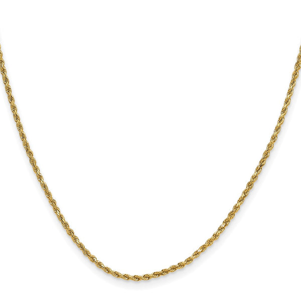 14k 2mm Semi-solid D/C Rope Chain