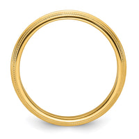 14KY 5mm Double Milgrain Comfort Fit Band Size 13