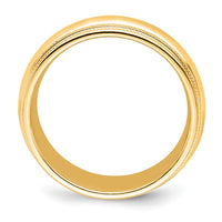 14KY 7mm Double Milgrain Comfort Fit Band Size 12