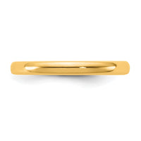 14KY 2.5mm European Comfort Fit Band Size 5.5