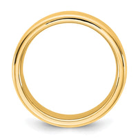 14KY 8mm European Comfort Fit Band Size 8.5