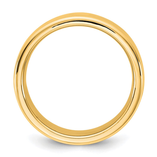 14KY 8mm European Comfort Fit Band Size 8.5