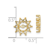 14k Fancy Diamond Earrings Jacket Mountings
