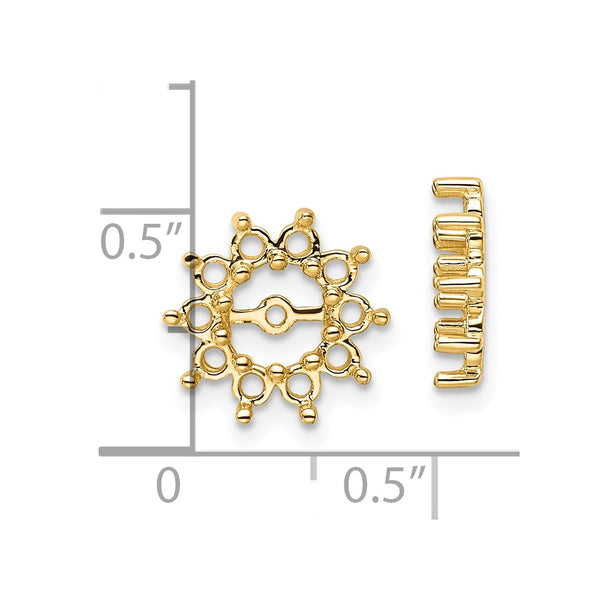 14k Fancy Diamond Earrings Jacket Mountings