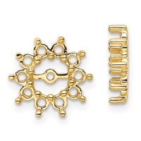 14k Fancy Diamond Earrings Jacket Mountings