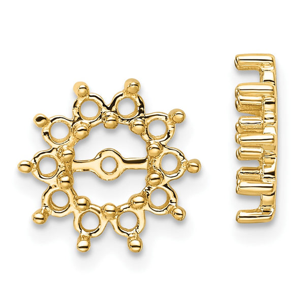 14k Fancy Diamond Earrings Jacket Mountings
