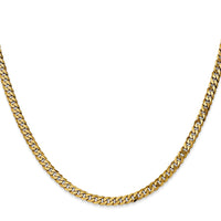 14k 3.9mm Flat Beveled Curb Chain
