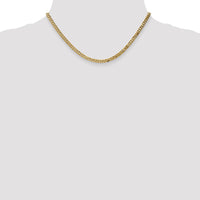 14k 3.9mm Flat Beveled Curb Chain