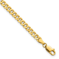 14k 3.9mm Flat Beveled Curb Chain