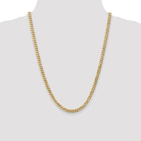 14k 5.75mm Flat Beveled Curb Chain