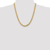 14k 8mm Flat Beveled Curb Chain