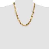 14k 9.5mm Flat Beveled Curb Chain