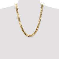 14k 9.5mm Flat Beveled Curb Chain
