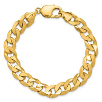 14k 9.5mm Flat Beveled Curb Chain