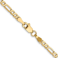 14k 2.75mm Flat Figaro Chain