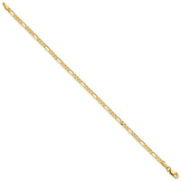 14k 2.75mm Flat Figaro Chain