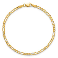 14k 2.75mm Flat Figaro Chain