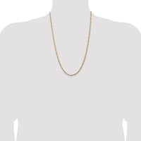 14k 3mm Flat Figaro Chain