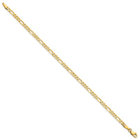 14k 3mm Flat Figaro Chain