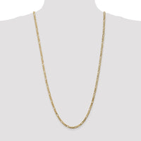 14k 4mm Flat Figaro Chain