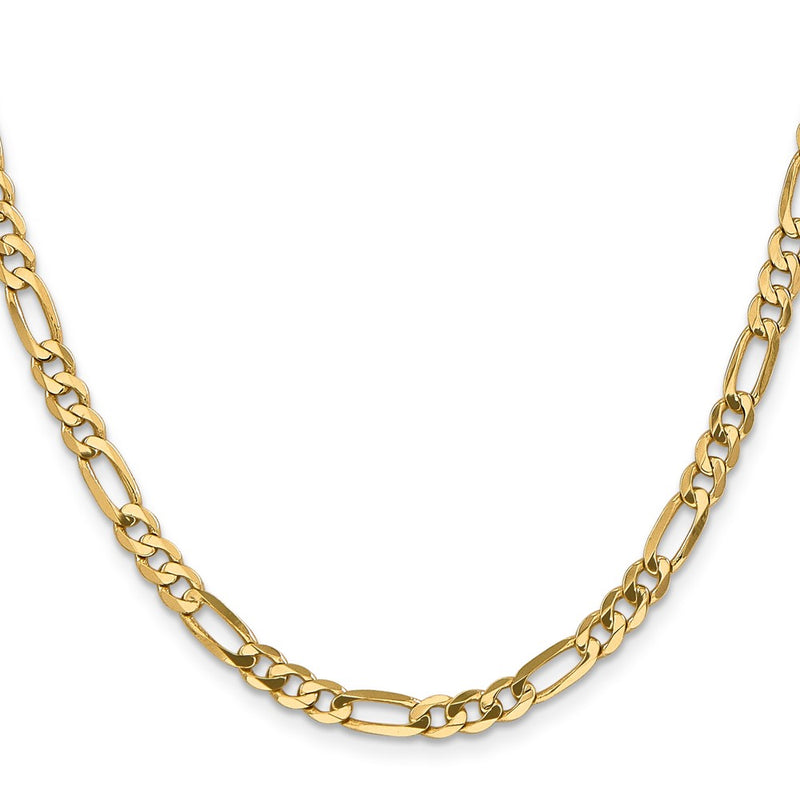 14k 4.75mm Flat Figaro Chain