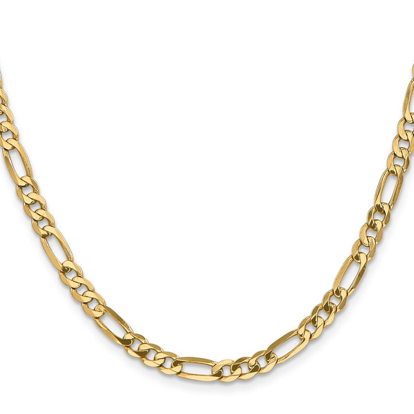 14k 4.75mm Flat Figaro Chain