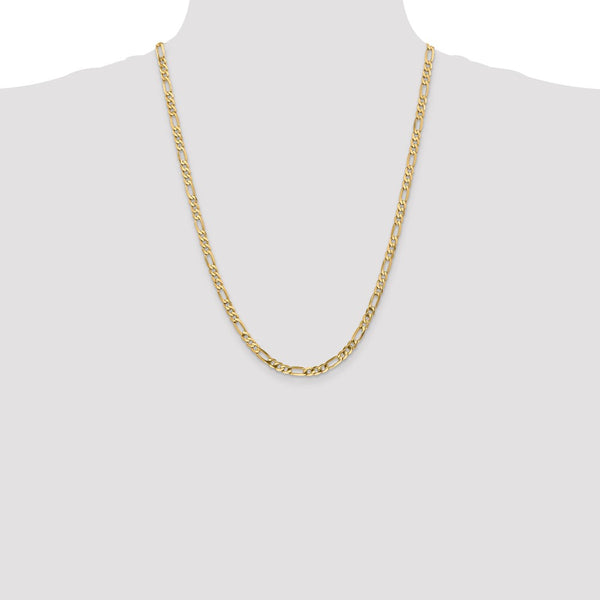 14k 4.75mm Flat Figaro Chain