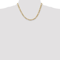 14k 5.25mm Flat Figaro Chain
