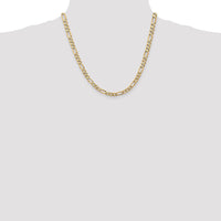 14k 5.25mm Flat Figaro Chain