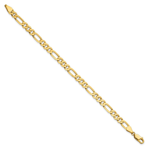 14k 5.25mm Flat Figaro Chain