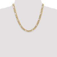 14k 7mm Flat Figaro Chain