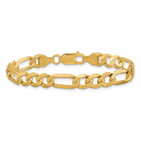 14k 7mm Flat Figaro Chain