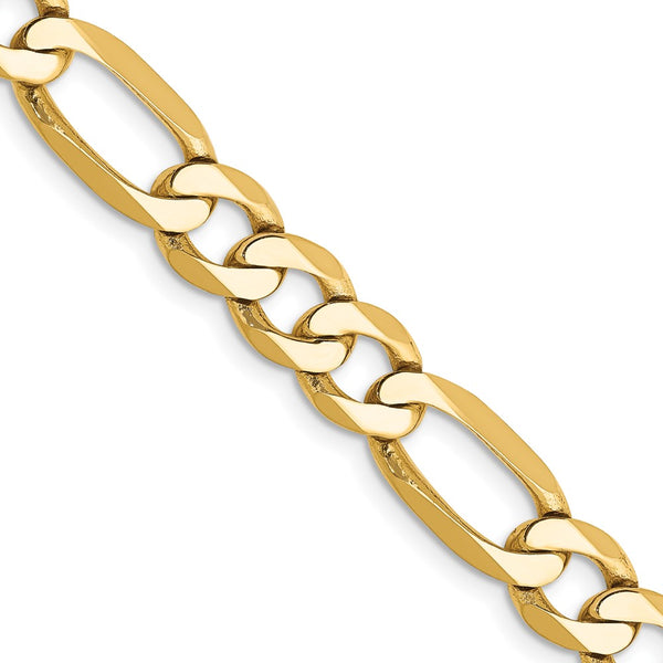 14k 7mm Flat Figaro Chain