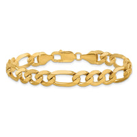 14k 8.75mm Flat Figaro Chain