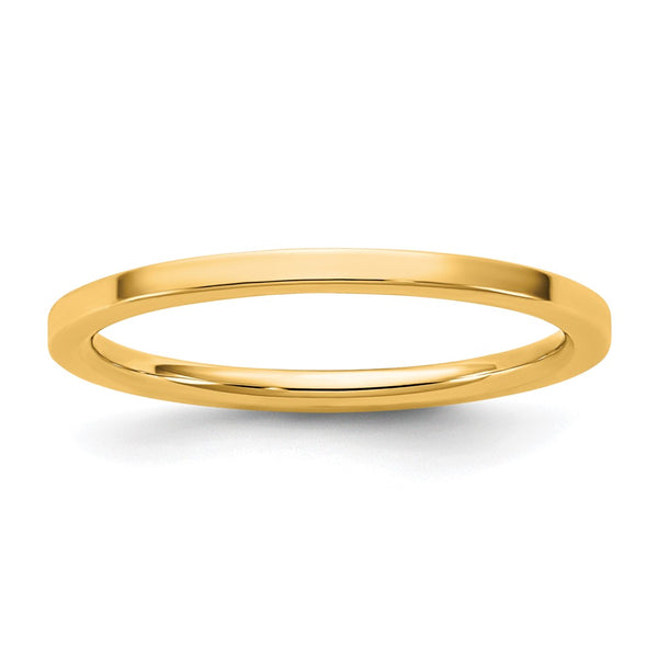 14KY 1.5mm Standard Flat Comfort Fit Band Size 8.5