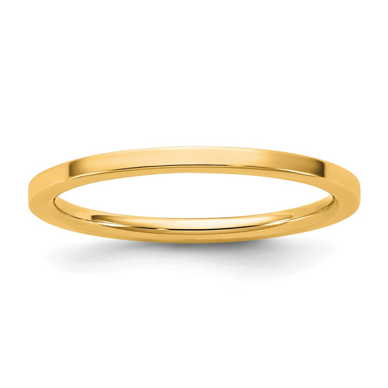 14KY 1.5mm Standard Flat Comfort Fit Band Size 8.5