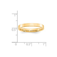 14KY 3mm Standard Flat Comfort Fit Band Size 7.5