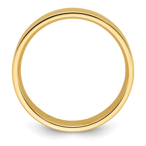 14KY 7mm Standard Flat Comfort Fit Band Size 8.5