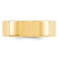 14KY 7mm Standard Flat Comfort Fit Band Size 8.5