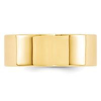 14KY 8mm Standard Flat Comfort Fit Band Size 5