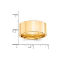 14KY 10mm Standard Flat Comfort Fit Band Size 8