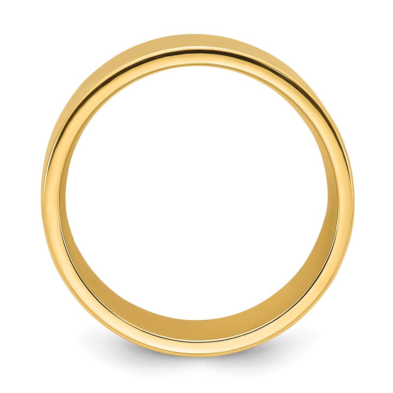 14KY 12mm Standard Flat Comfort Fit Band Size 8
