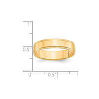 14KY 5mm Flat with Step Edge Band Size 5