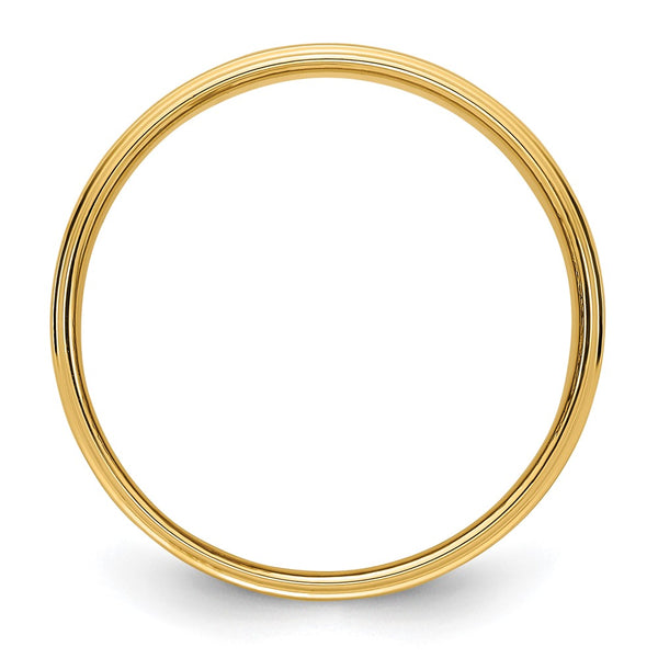 14KY 6mm Flat with Step Edge Band Size 12.5