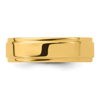 14KY 6mm Flat with Step Edge Band Size 12.5