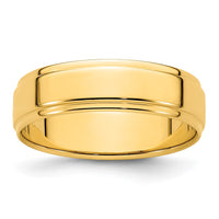 14KY 6mm Flat with Step Edge Band Size 10.5