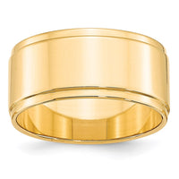 14KY 10mm Flat with Step Edge Band Size 13.5