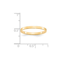 14KY 2mm LTW Flat Band Size 11