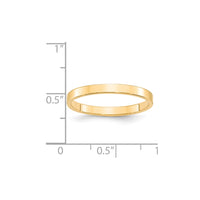 14KY 2.5mm LTW Flat Band Size 11.5